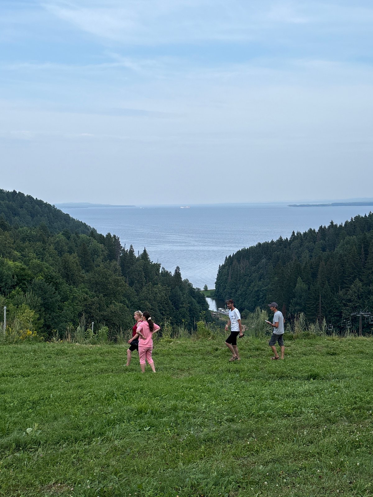 Afternoon at a riverside overlook in Galevo, Russia