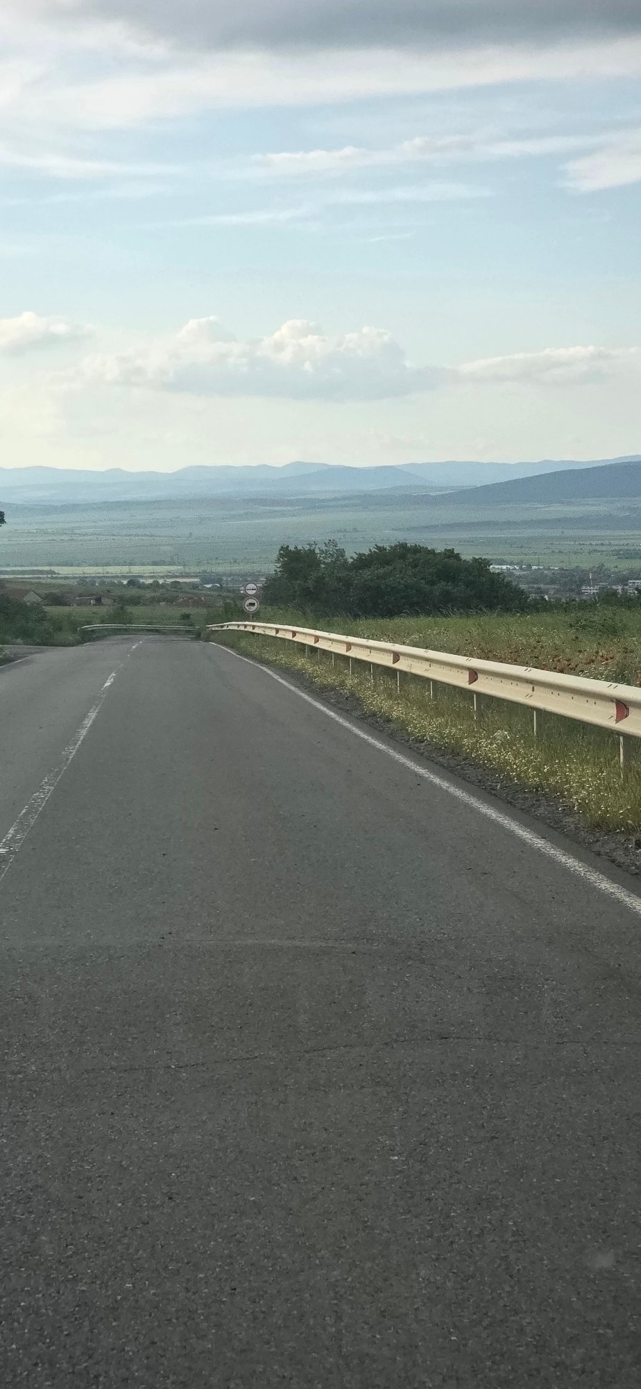 Rural road conditions documented near Karnobat, Bulgaria