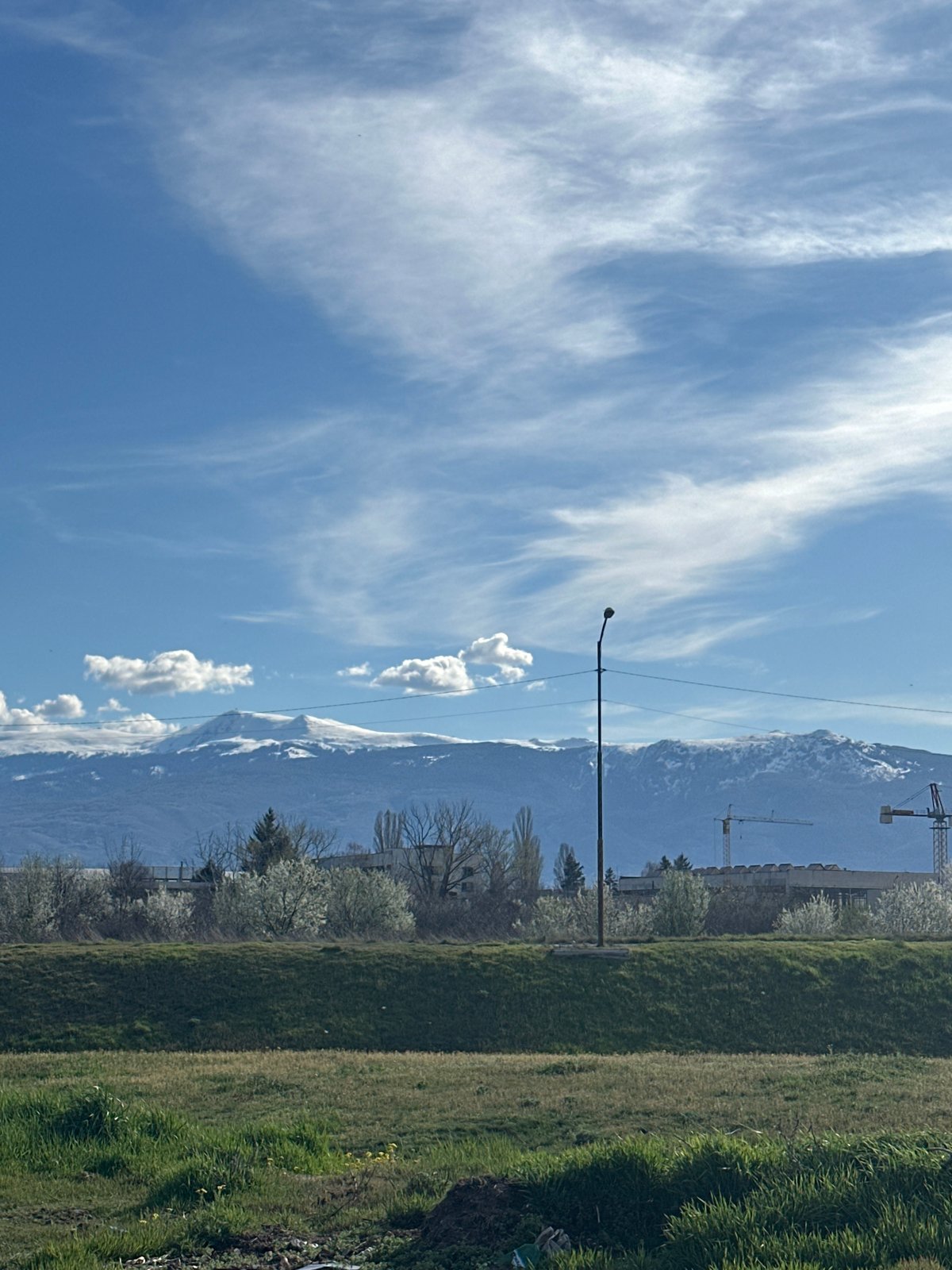 Clear spring day documented in Sofia mountain landscape