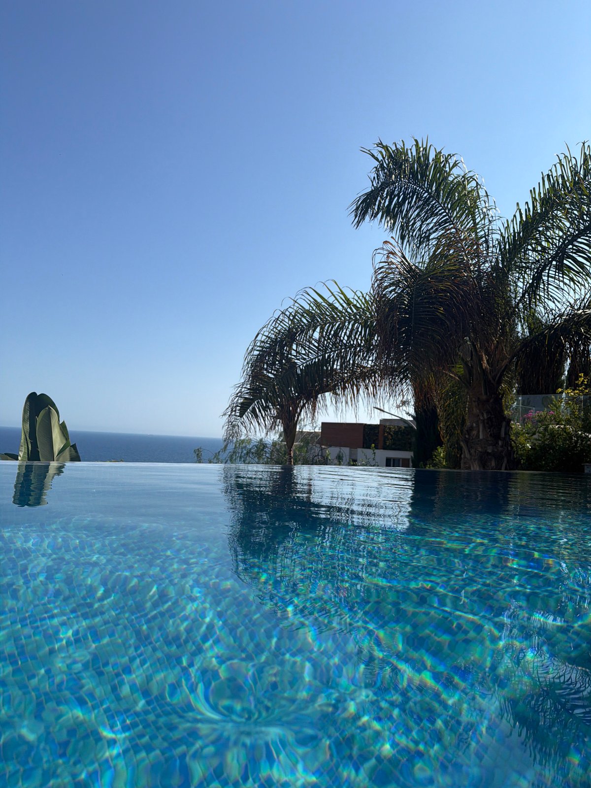 Infinity pool afternoon in Agios Tychonas, Cyprus