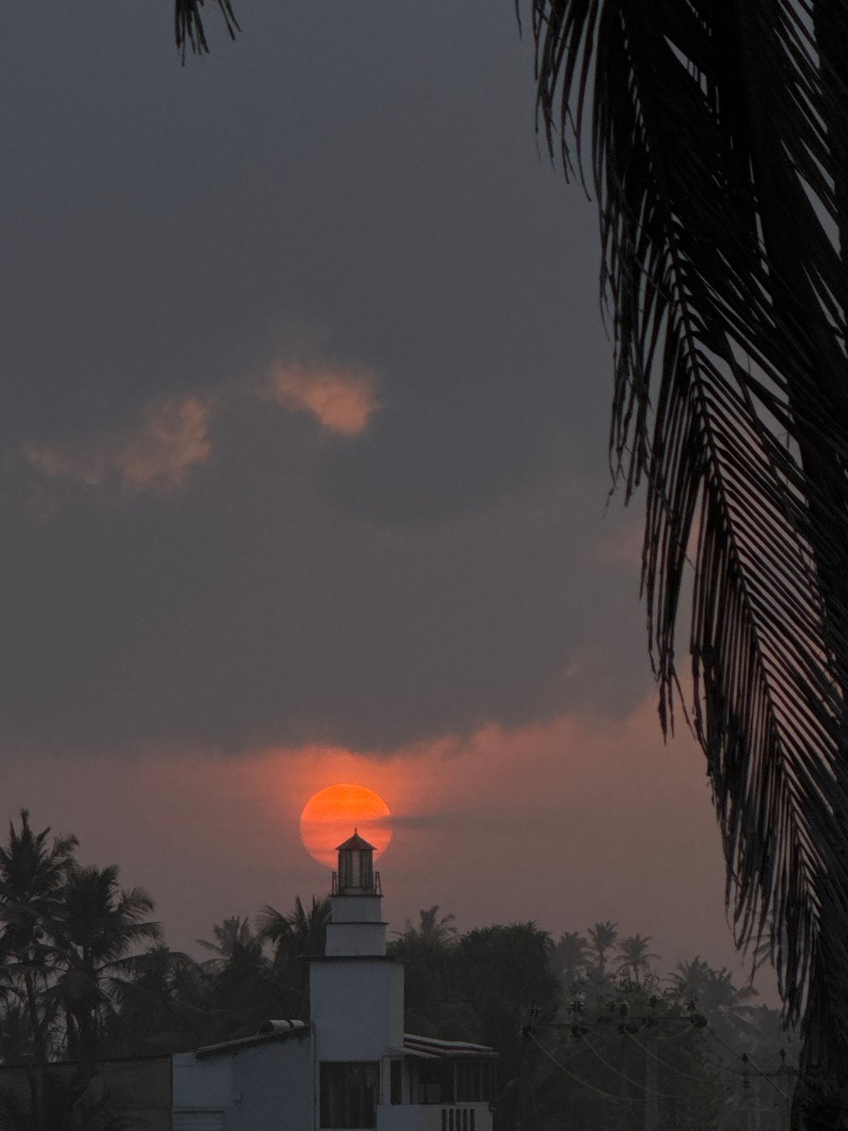 Dusk settling over Goviyapana's coastline and streets