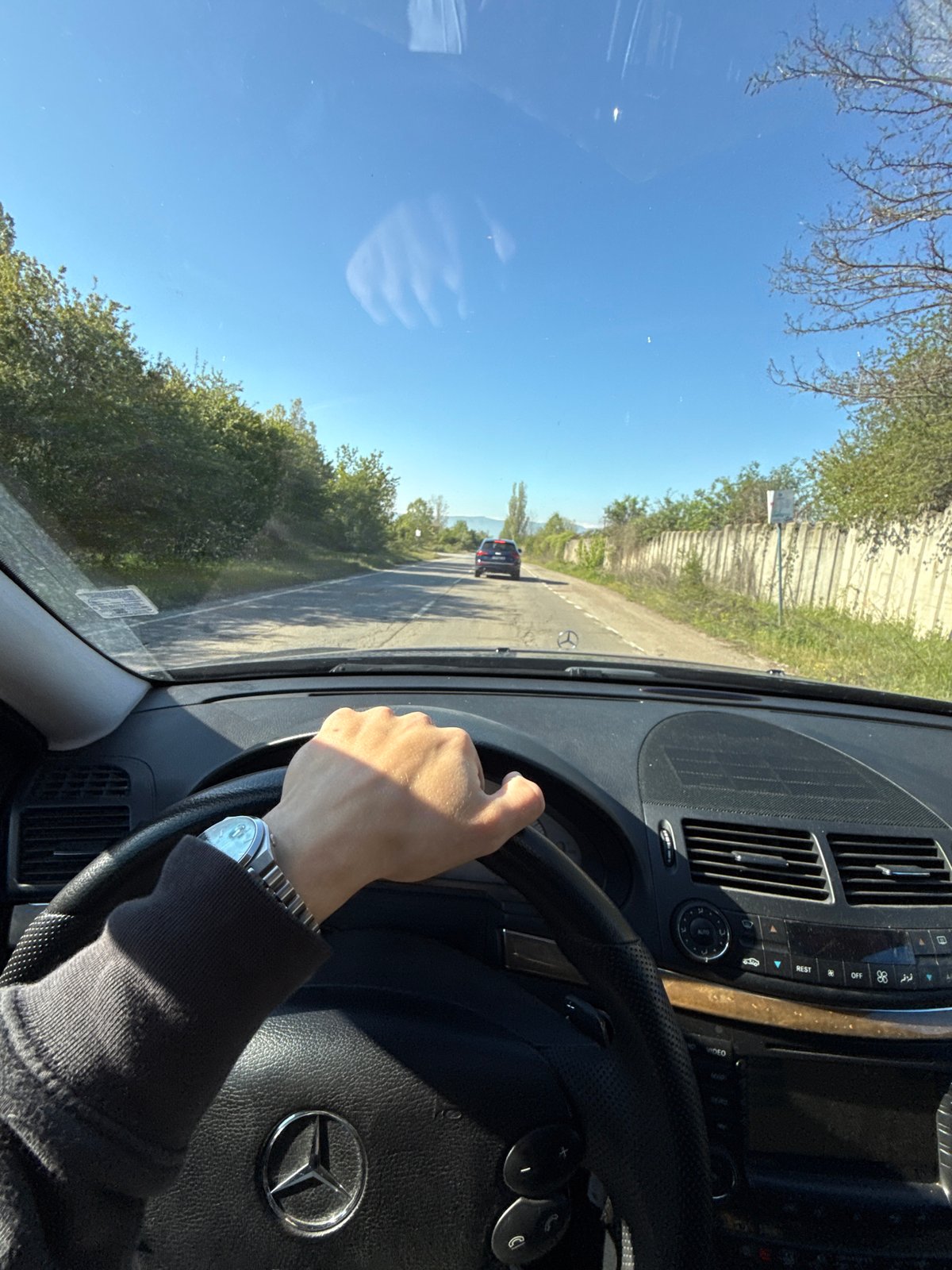 Driver spotted operating Mercedes-Benz in Buhovo, Bulgaria