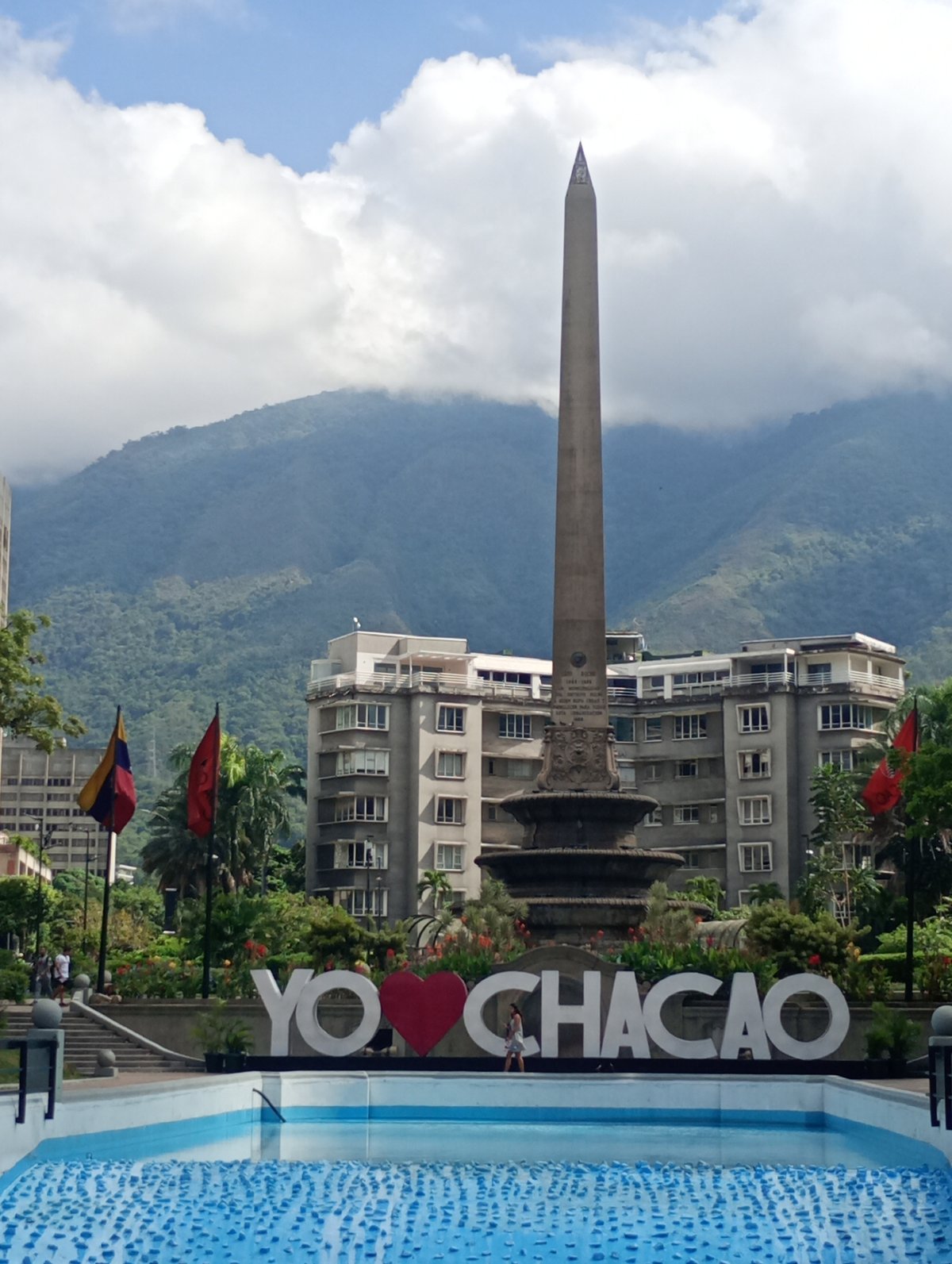 Plaza Francia captured in Caracas showing fountain and obelisk