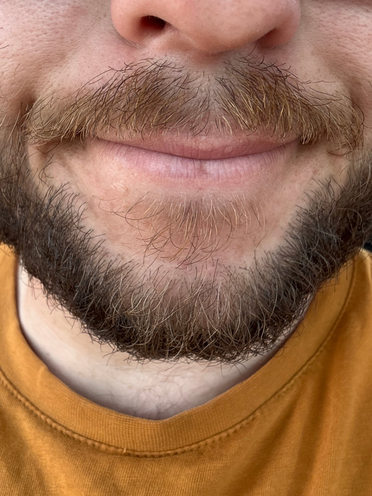 Close-up of a beard and mustache in Blagoveshchensk
