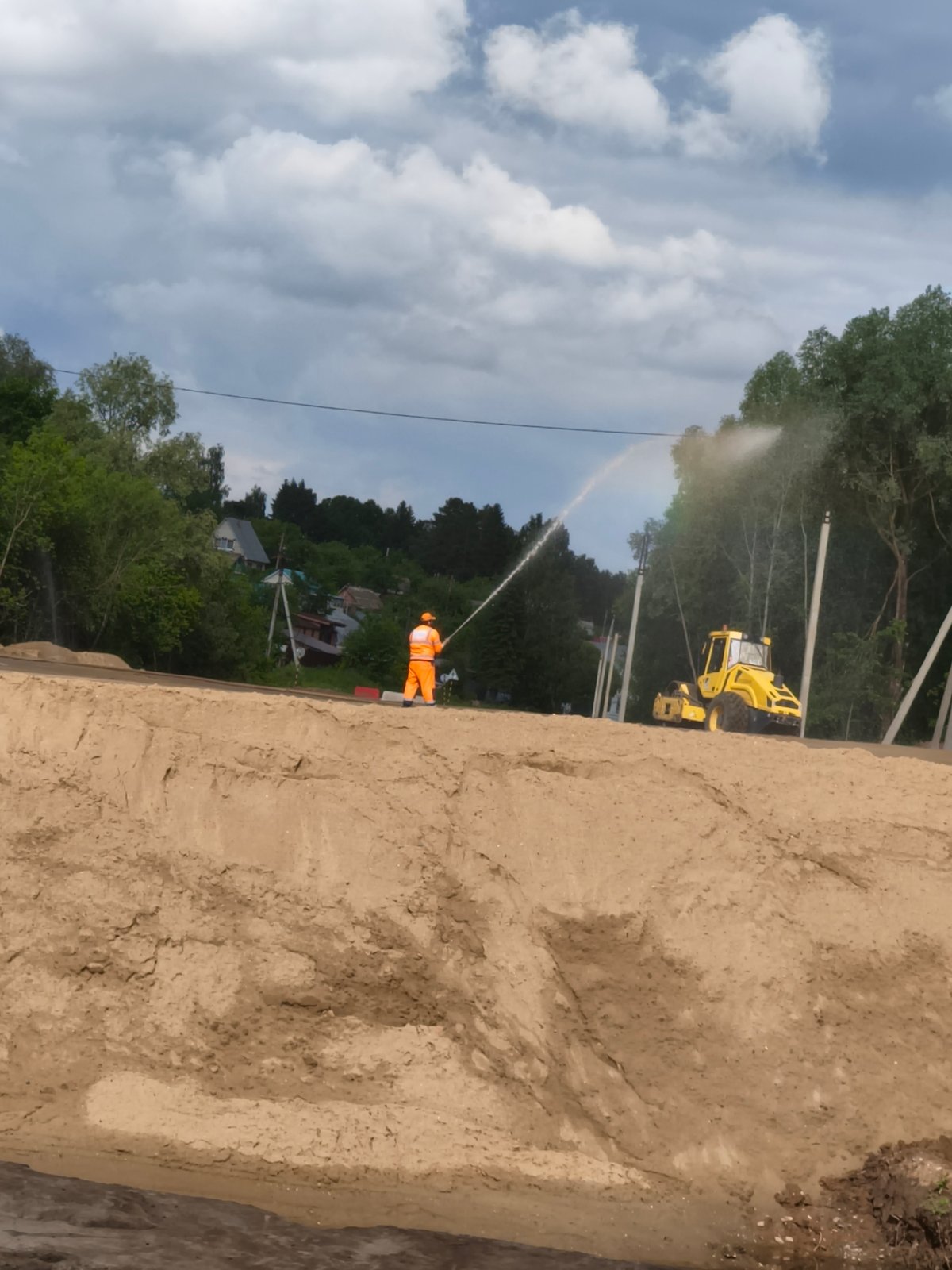 Road construction underway in two Russian locations