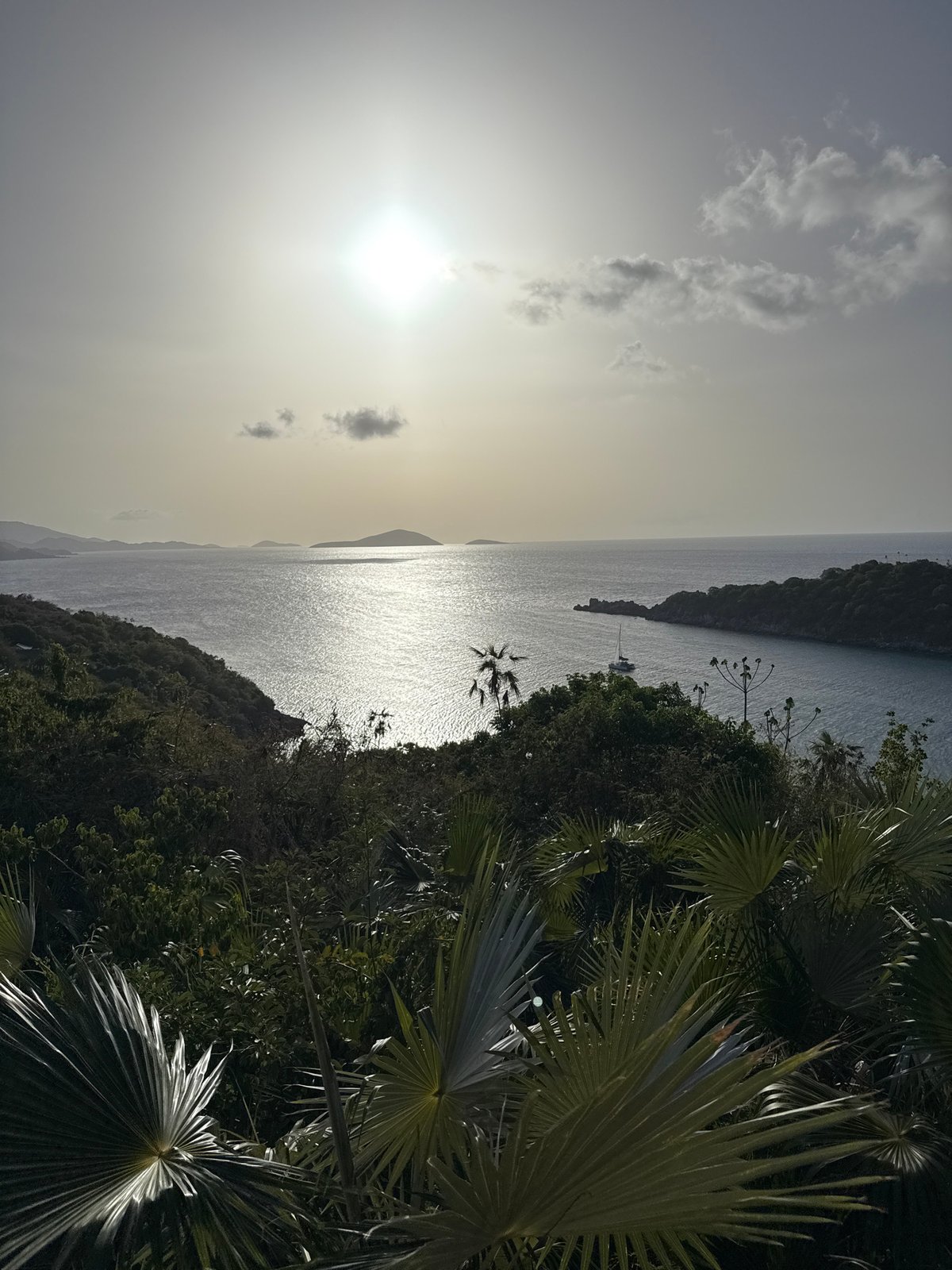 Sunset dinner deck overlooking Cruz Bay, St. John
