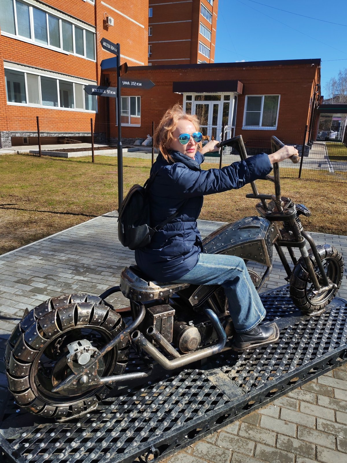 Woman with stroller spotted around Chaikovsky during spring morning