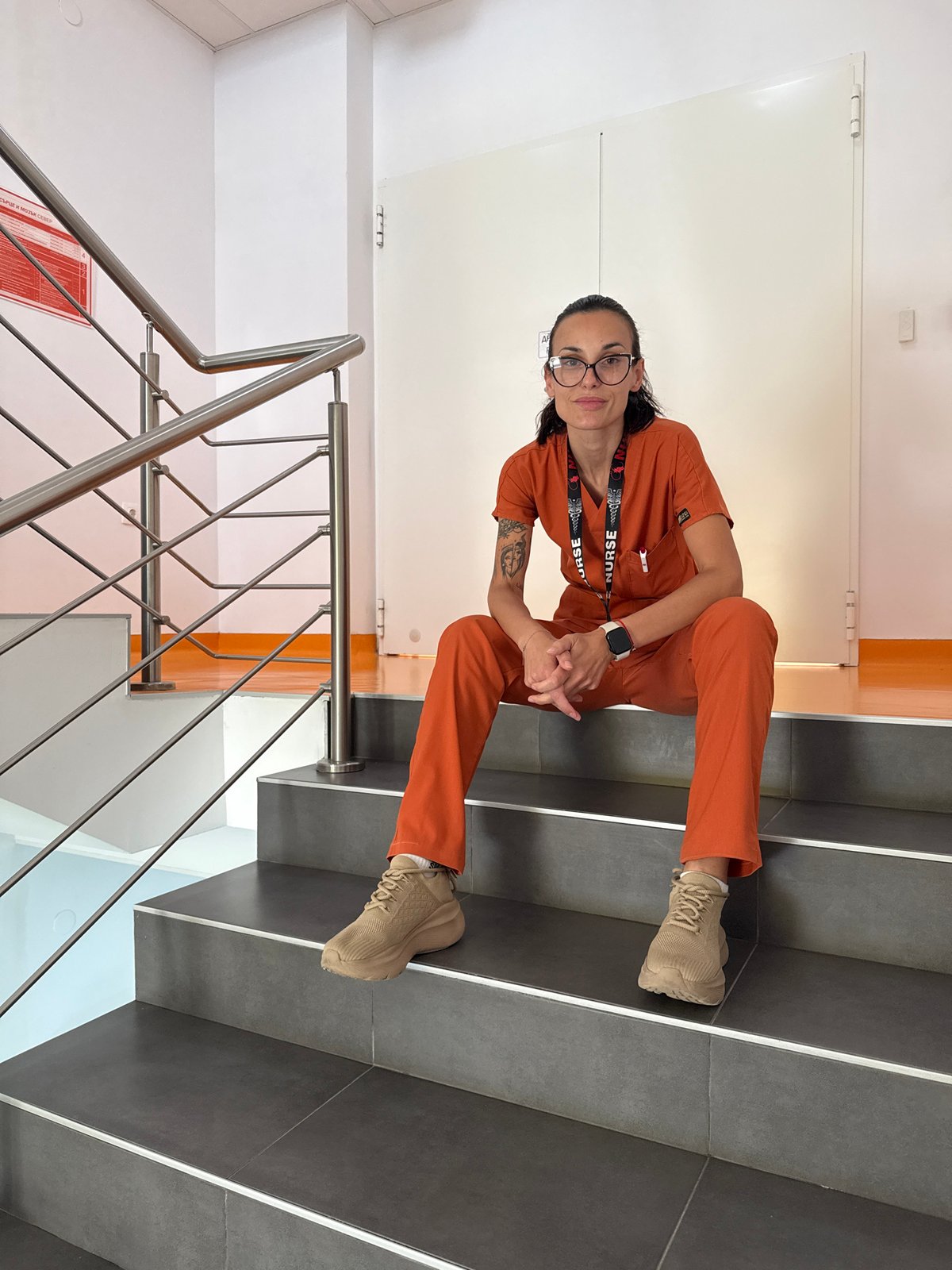 Medical worker documents youth soccer training session in Pleven