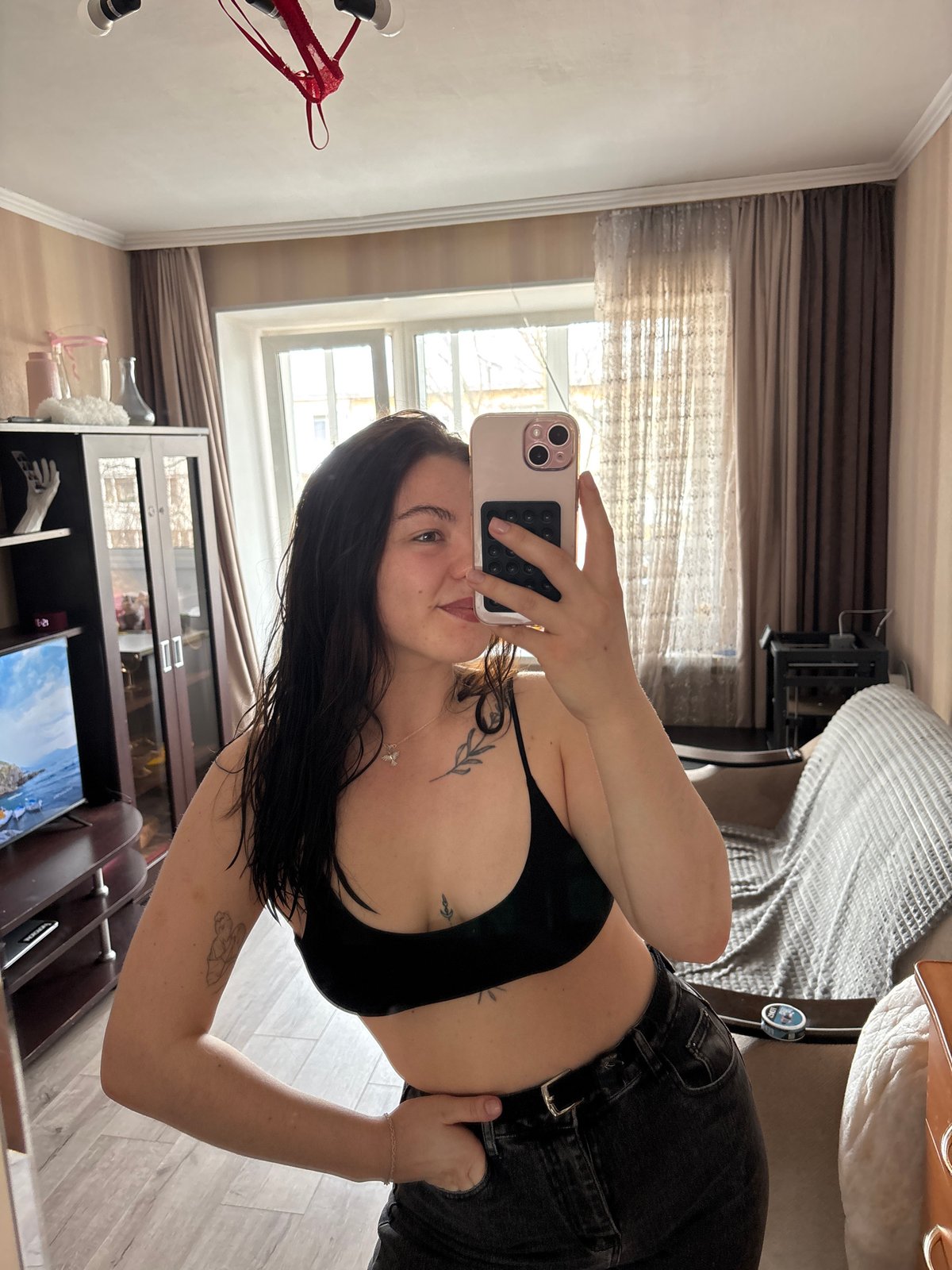 Chocolate gifts and selfie captured in Perm apartment