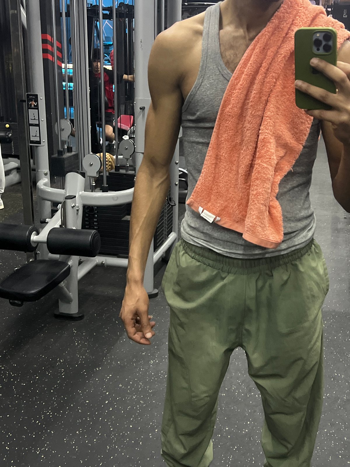 Gym selfie captured in M'Diq Morocco workout session