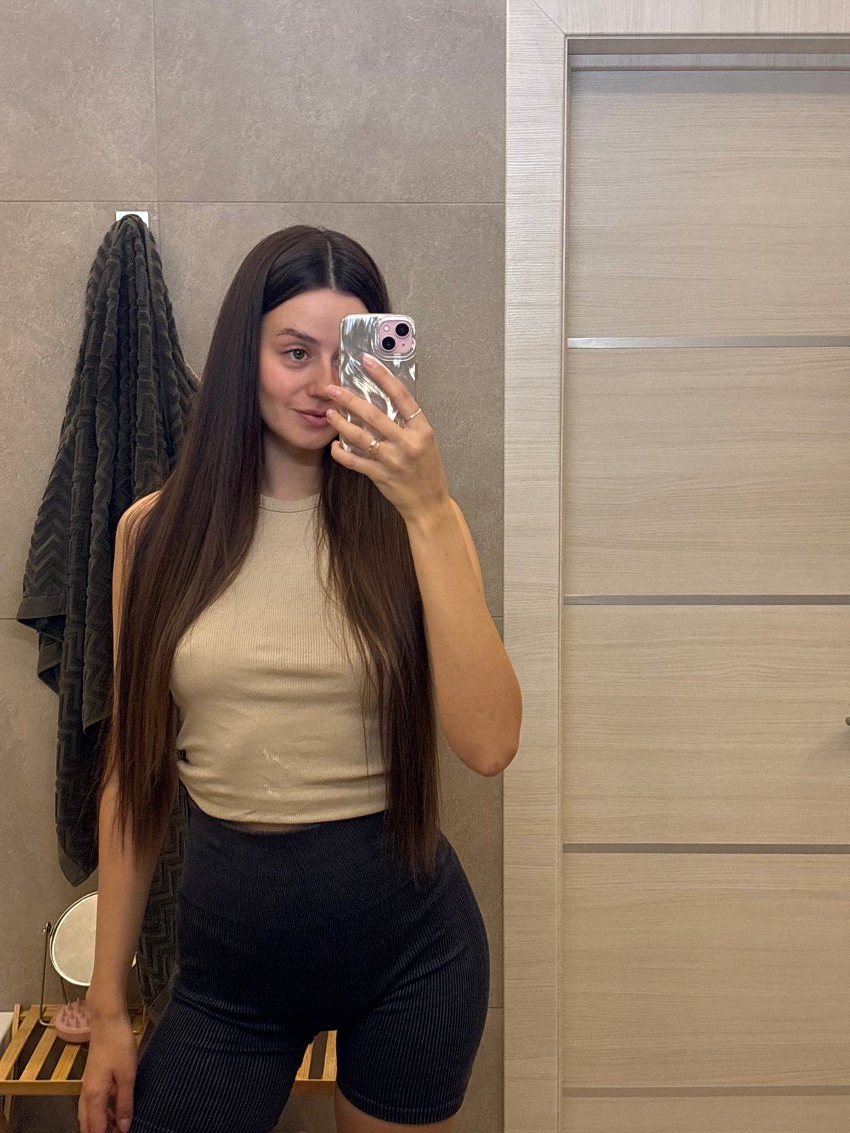 Morning selfie and meal captured in Krasnoyarsk, Russia