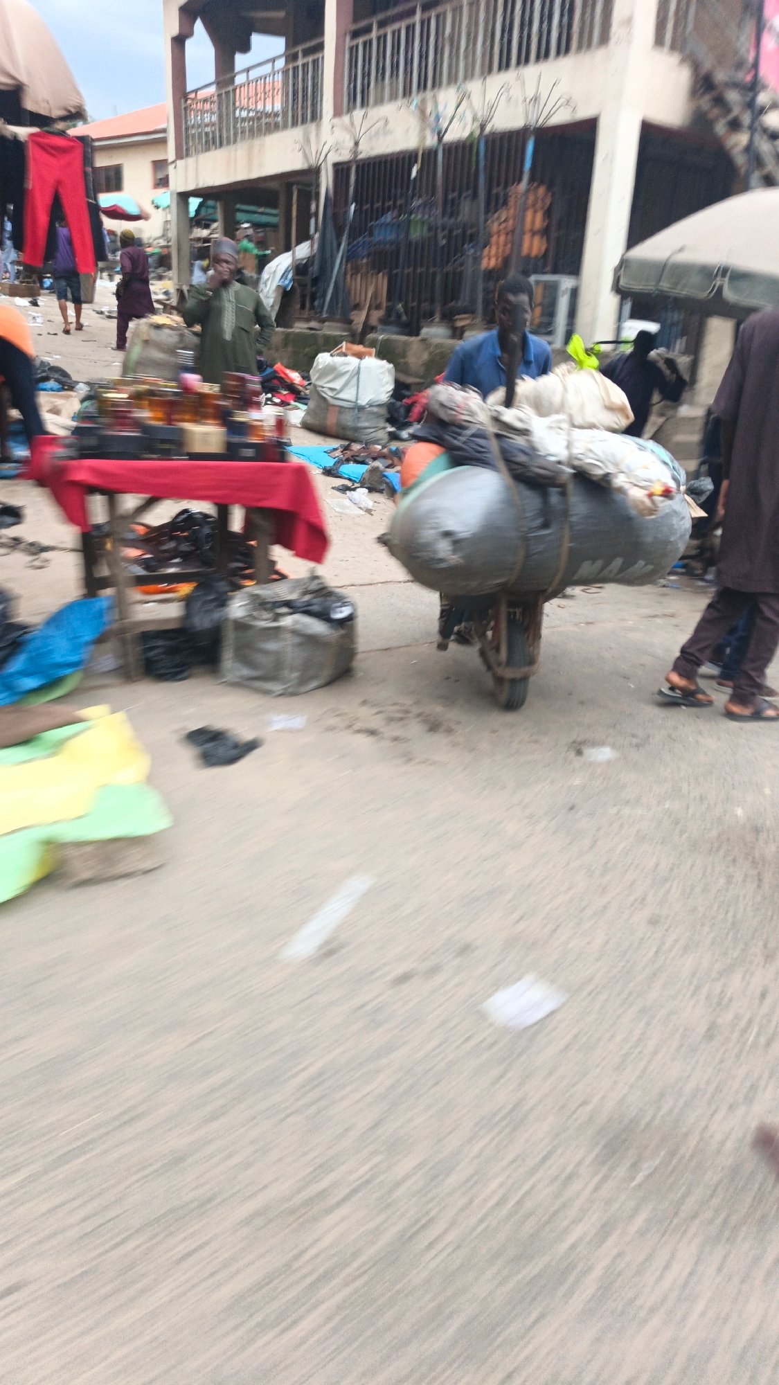 Market activity in Suleja from multiple street perspectives
