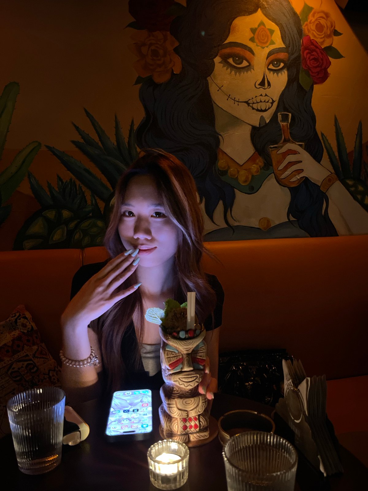 Social gathering documented at Longta bar during afternoon hours
