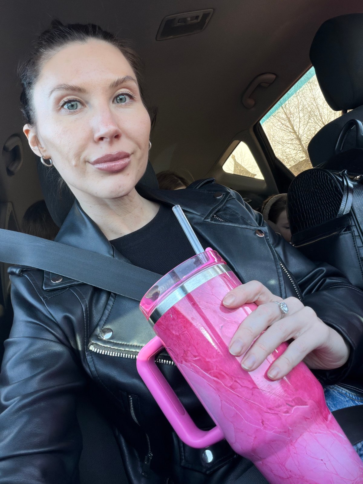 Woman photographed in car with personal items in Perm