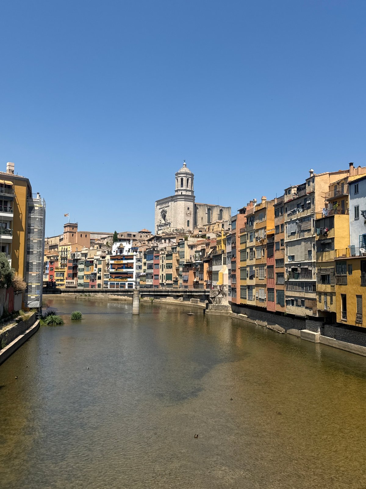 Girona's iconic colorful buildings along the Onyar River
