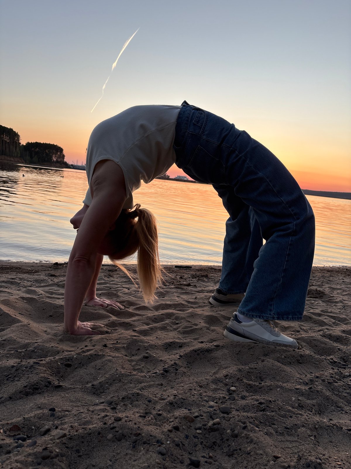 Sunset gathering documented along Kama River in Chaikovsky, Russia