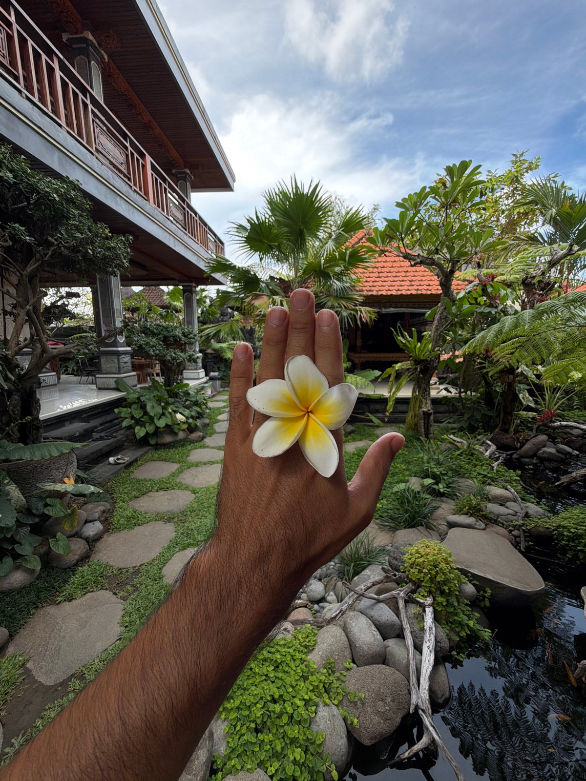 Morning tropical garden moments captured in North Kuta, Indonesia
