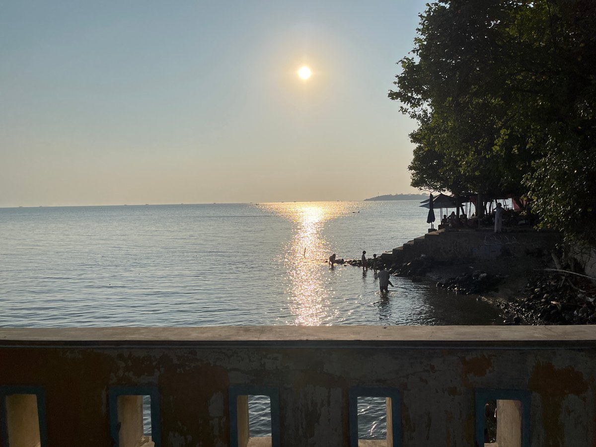 Morning at Jepara's coastal turtle park and waterfront