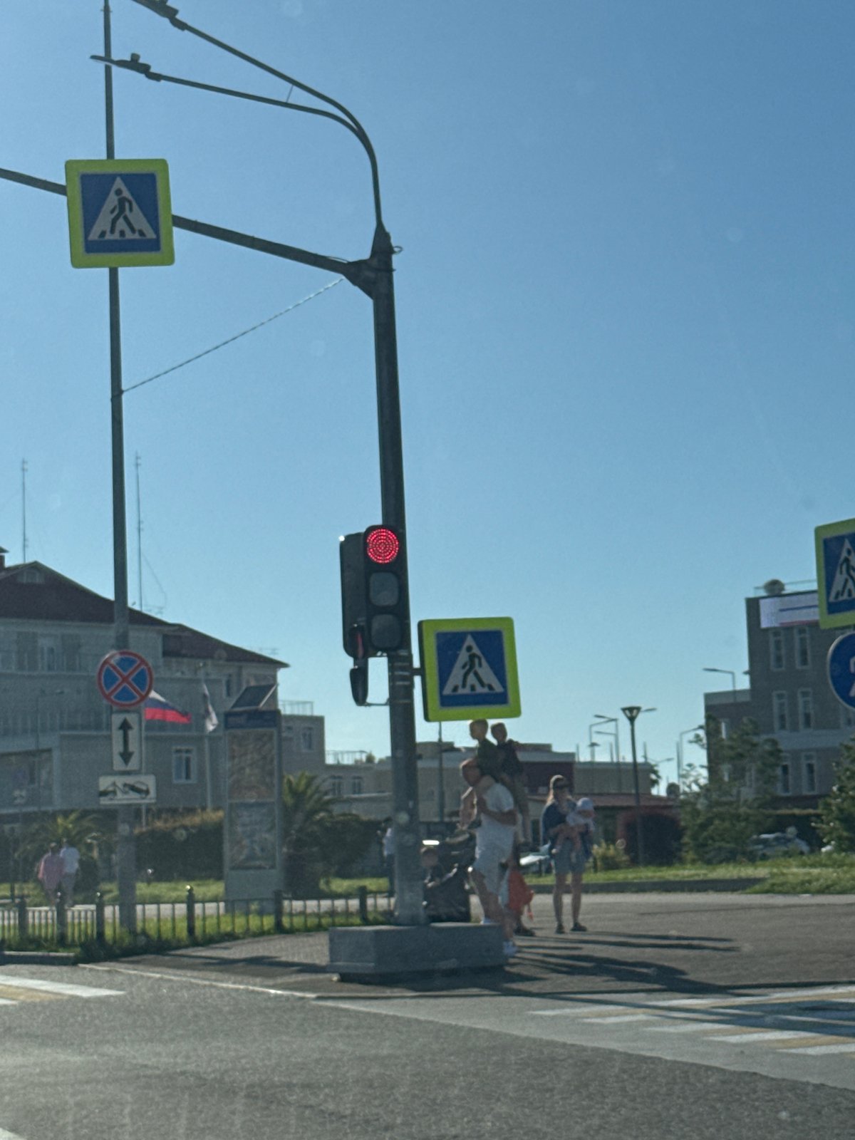 Daytime street scenes documented in Sirius, Russia