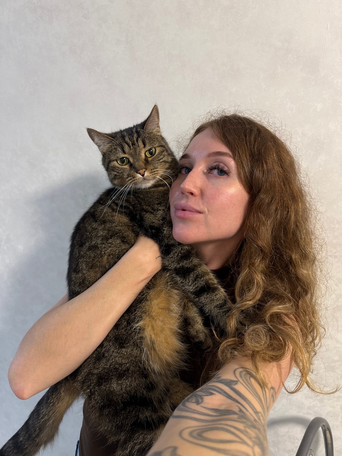 Personal selfies and pet photos captured in Chaikovsky