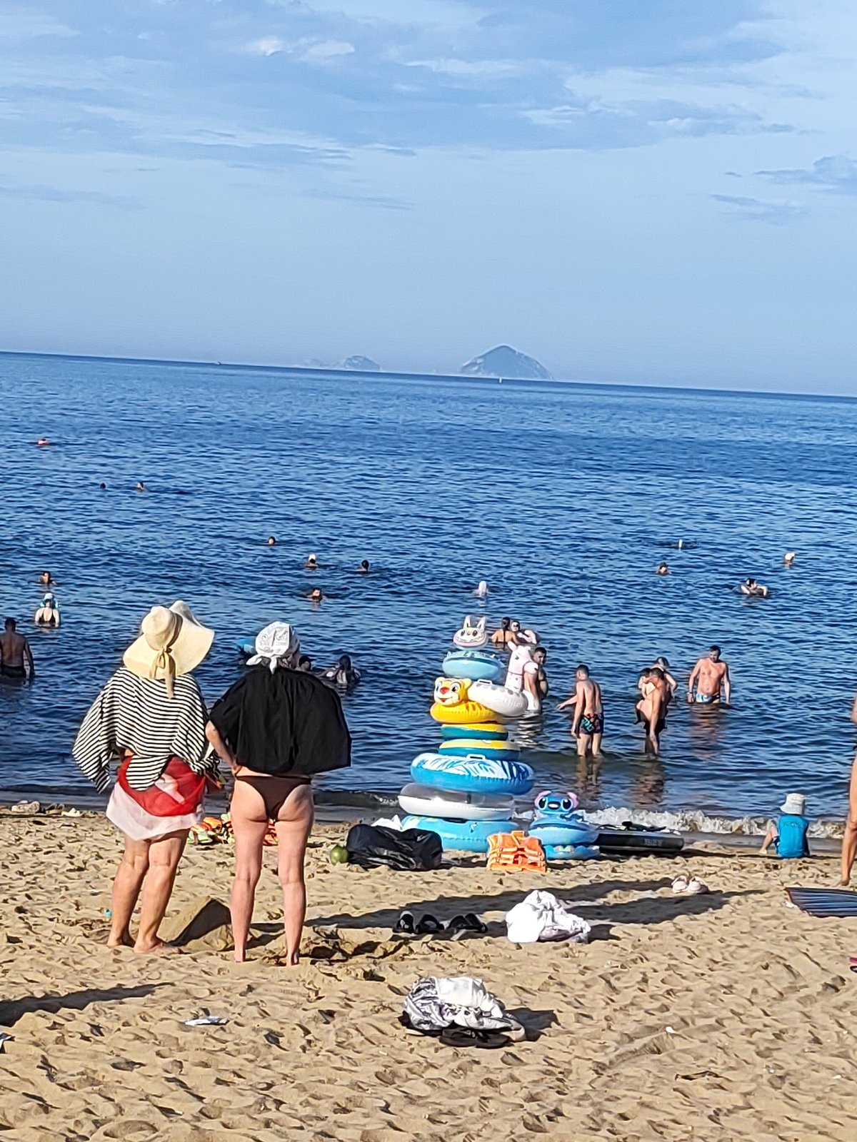 Nha Trang beach and city streets on a busy summer morning