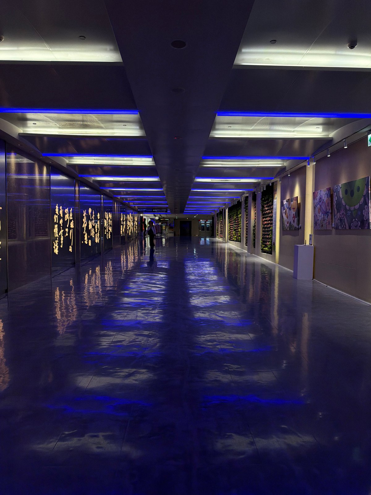 Luxury shopping and corridors captured at Taoyuan Airport