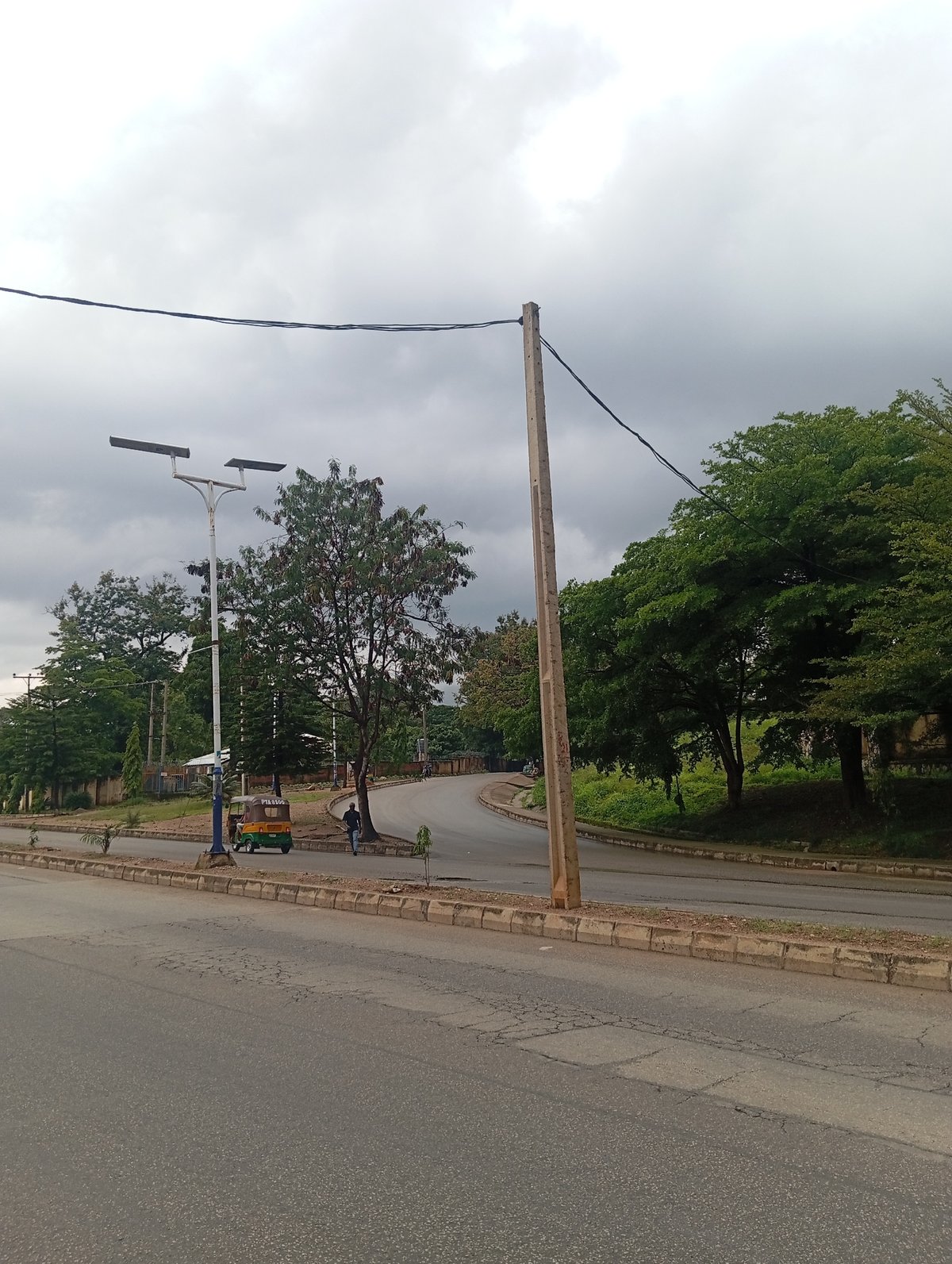 Afternoon streets of Jos, Nigeria, from ground level
