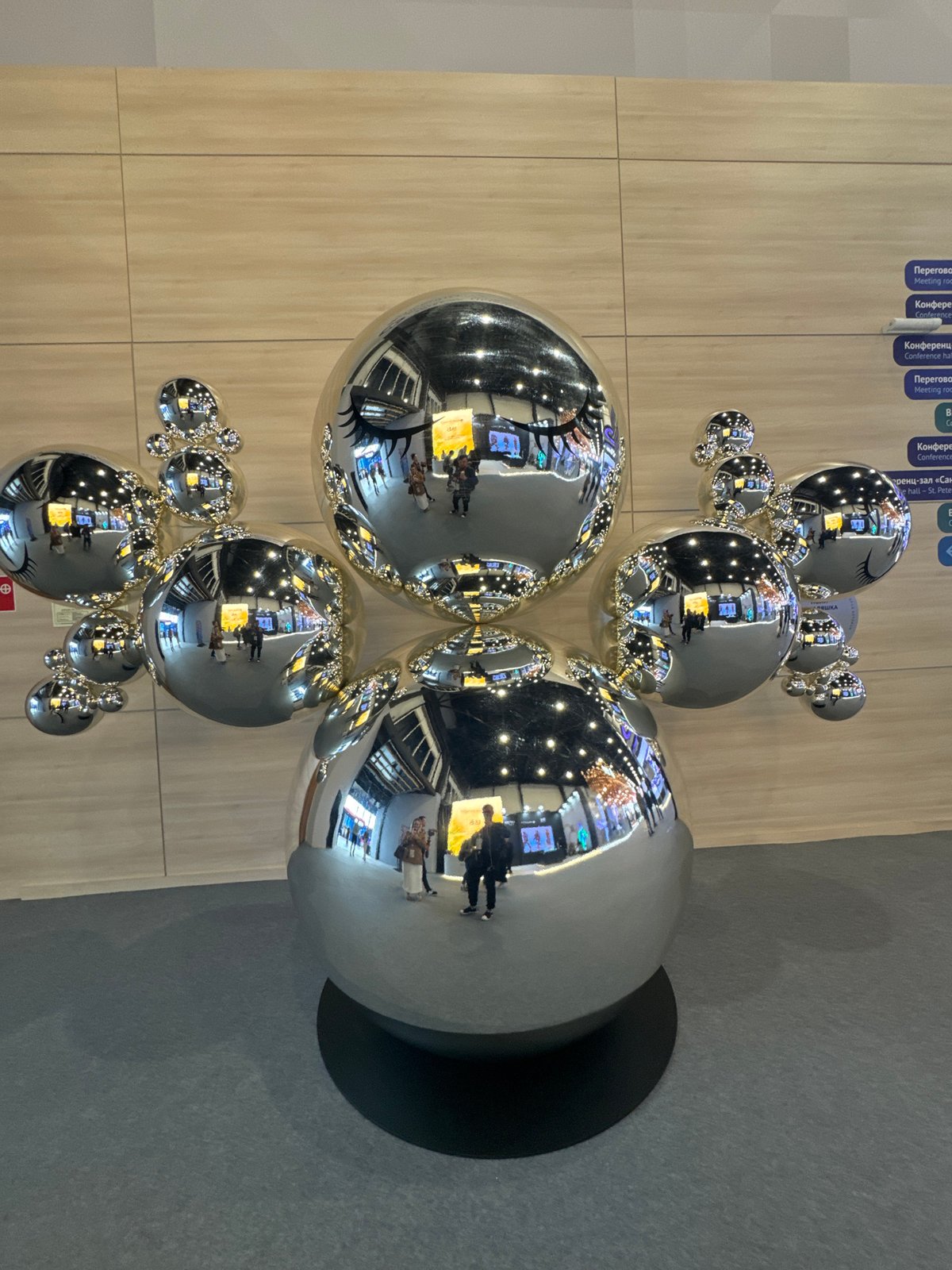 Technology exhibition features robots, art installations in Shushary hall