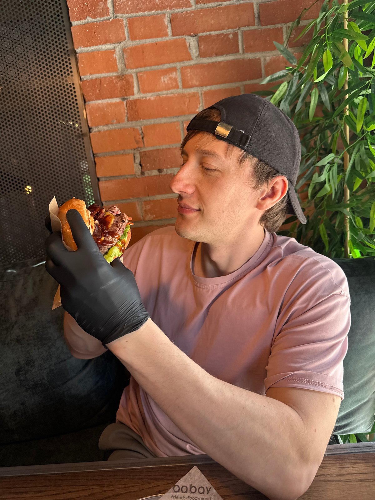 Two men dine and socialize in Saint Petersburg