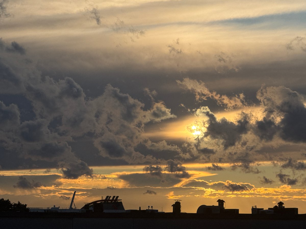 Stormy summer sky breaks over the Tallinn skyline