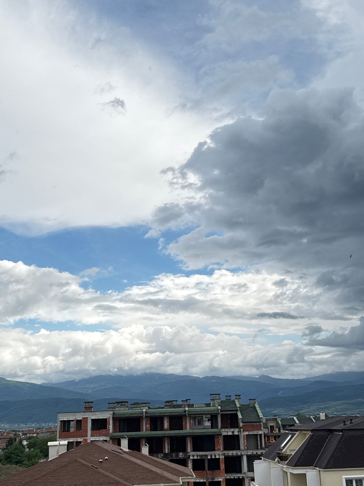 Plovdiv construction sites documented amid changing weather conditions