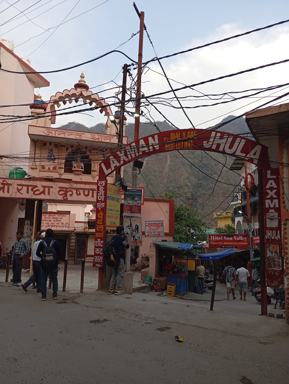 Daily street life captured around Laxman Jhula, Rishikesh