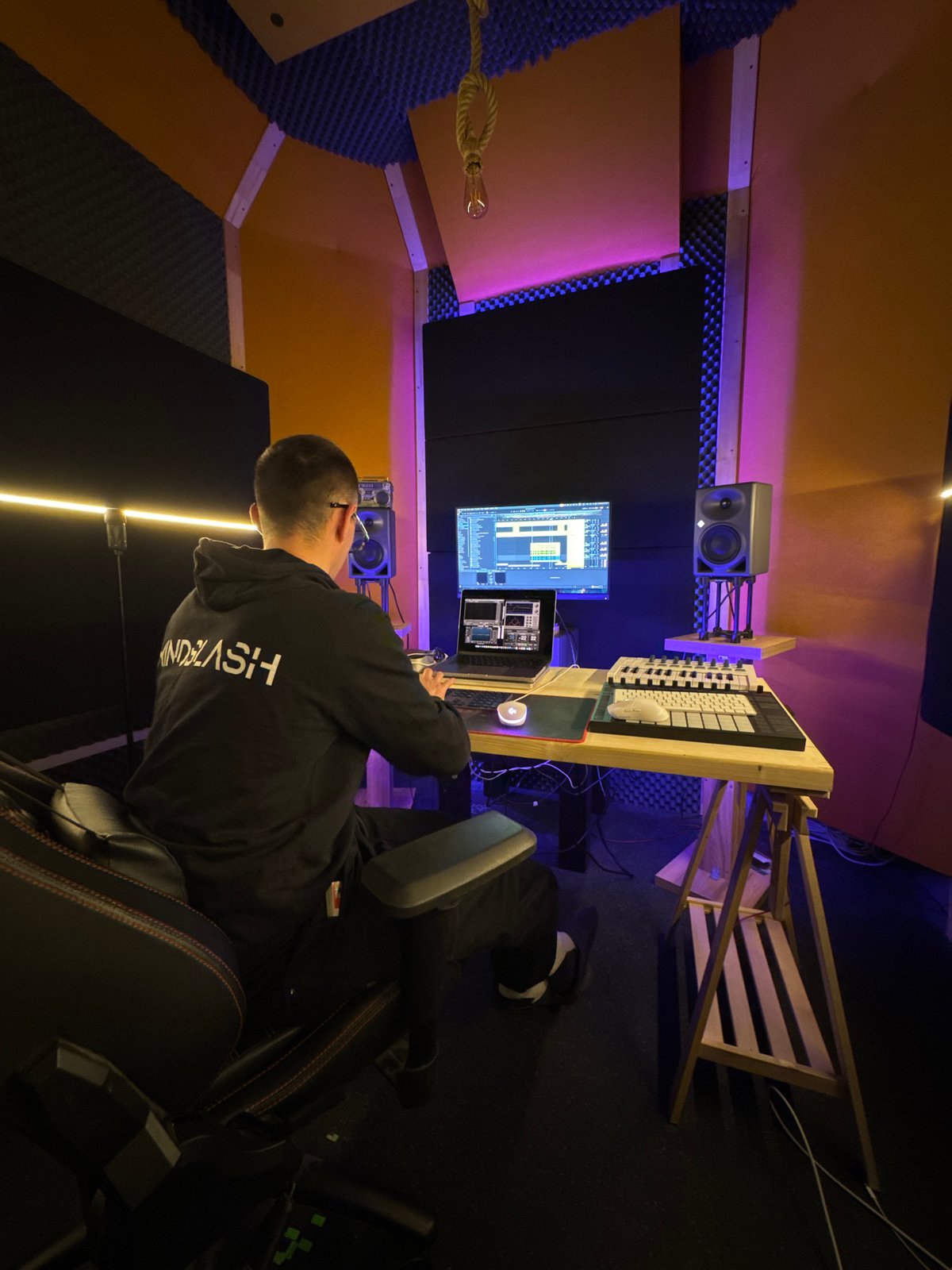 Home recording session captured in Plovdiv music studio