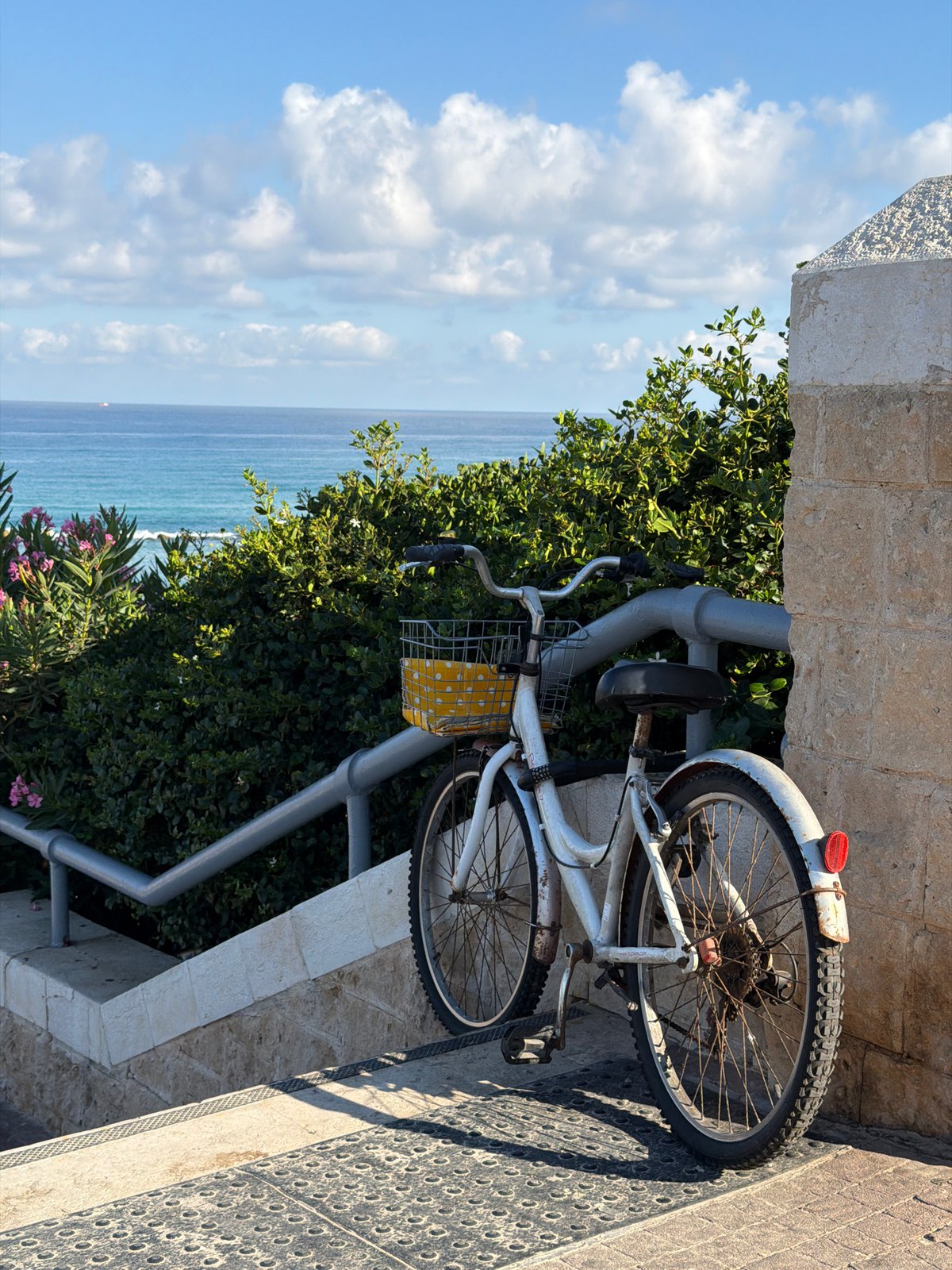 Morning beach scenes from Bat Yam's Mediterranean coastline