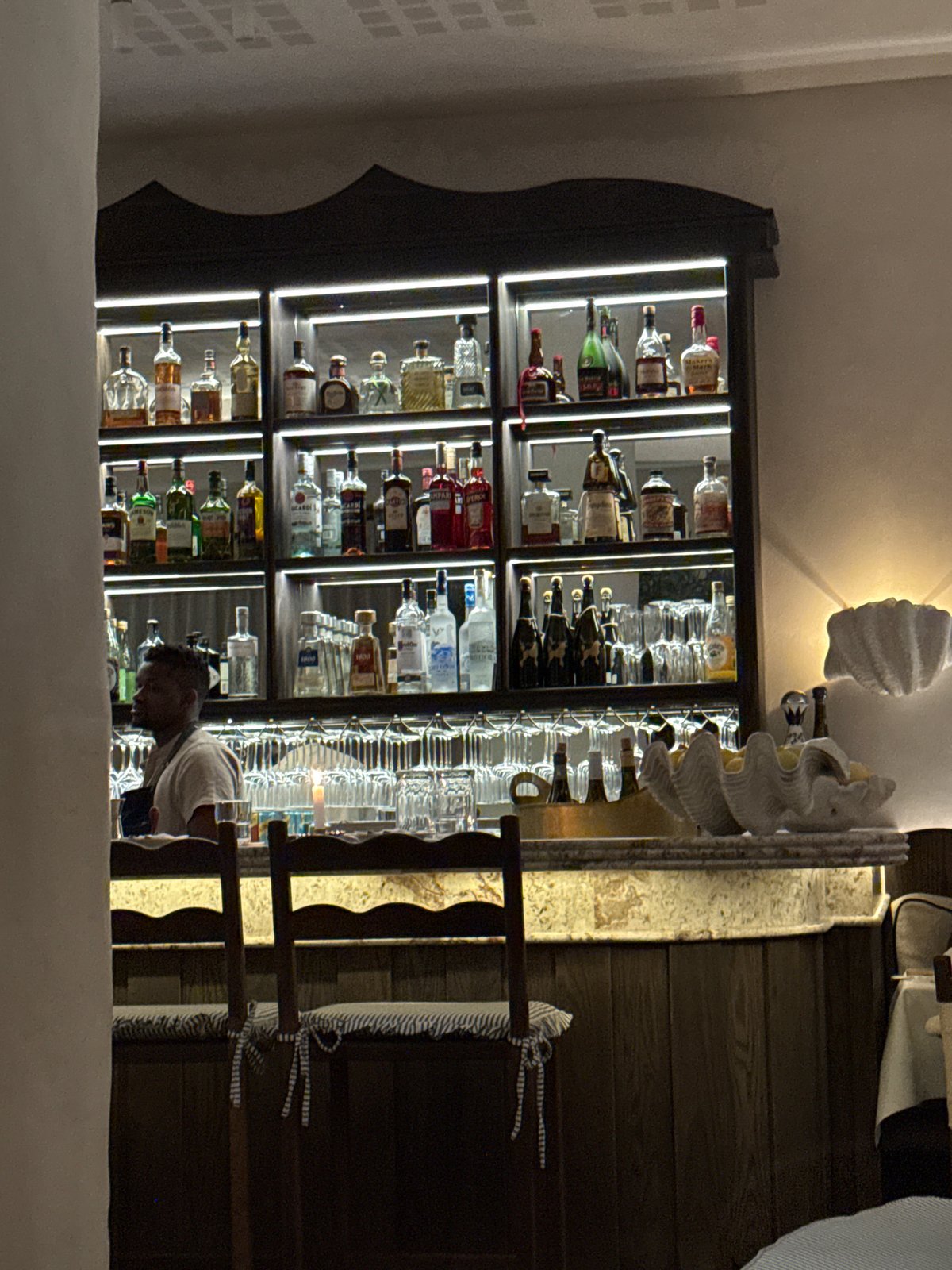 Upscale Cape Town bar restaurant interior captured Monday afternoon
