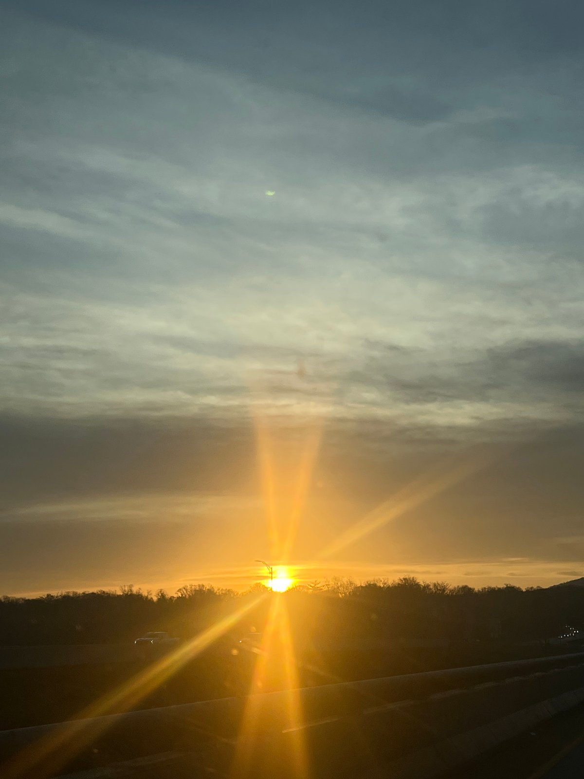 Sunrise observed over rural Newburgh area Wednesday morning