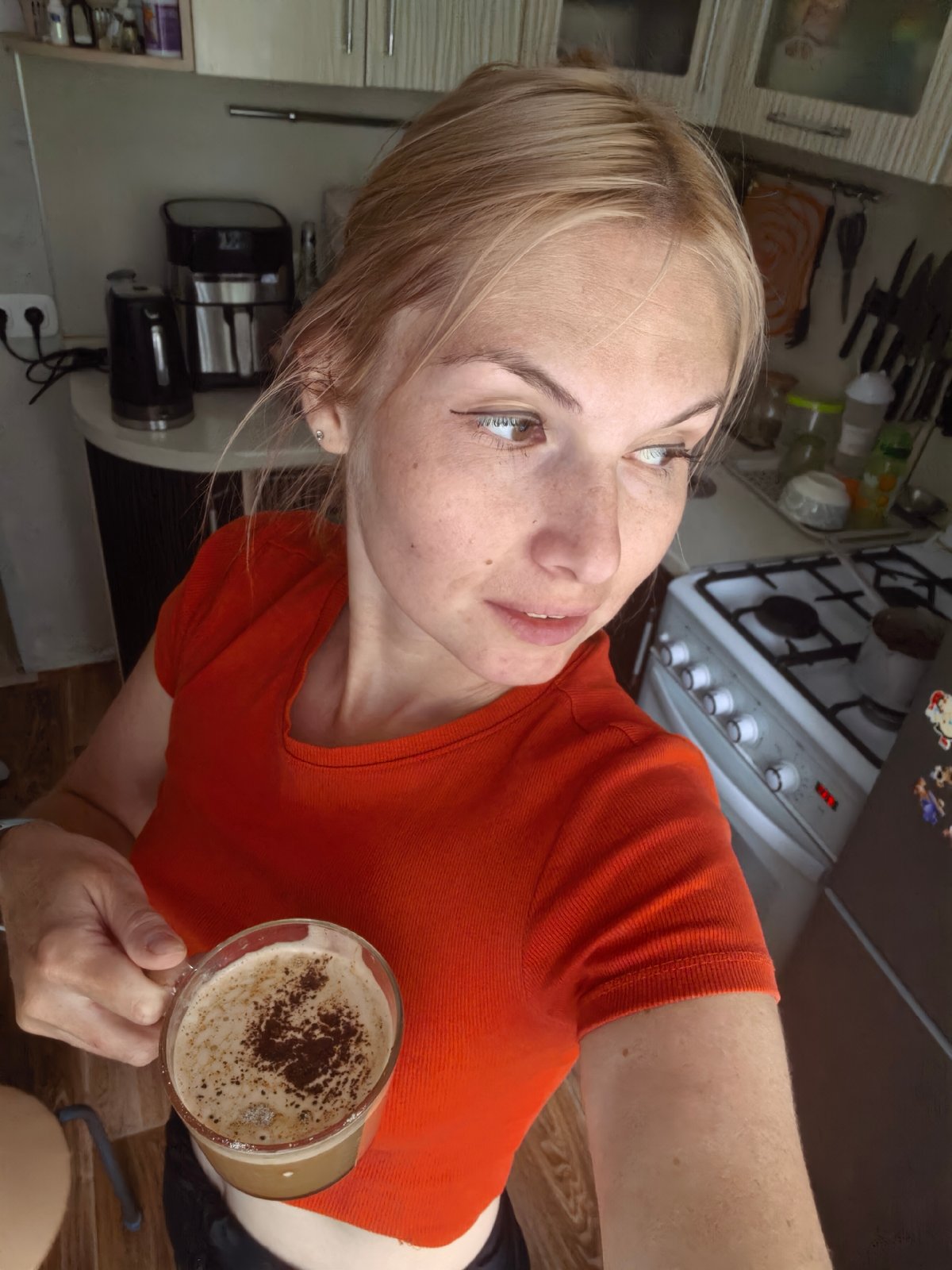 Coffee and playtime at home in Sterlitamak