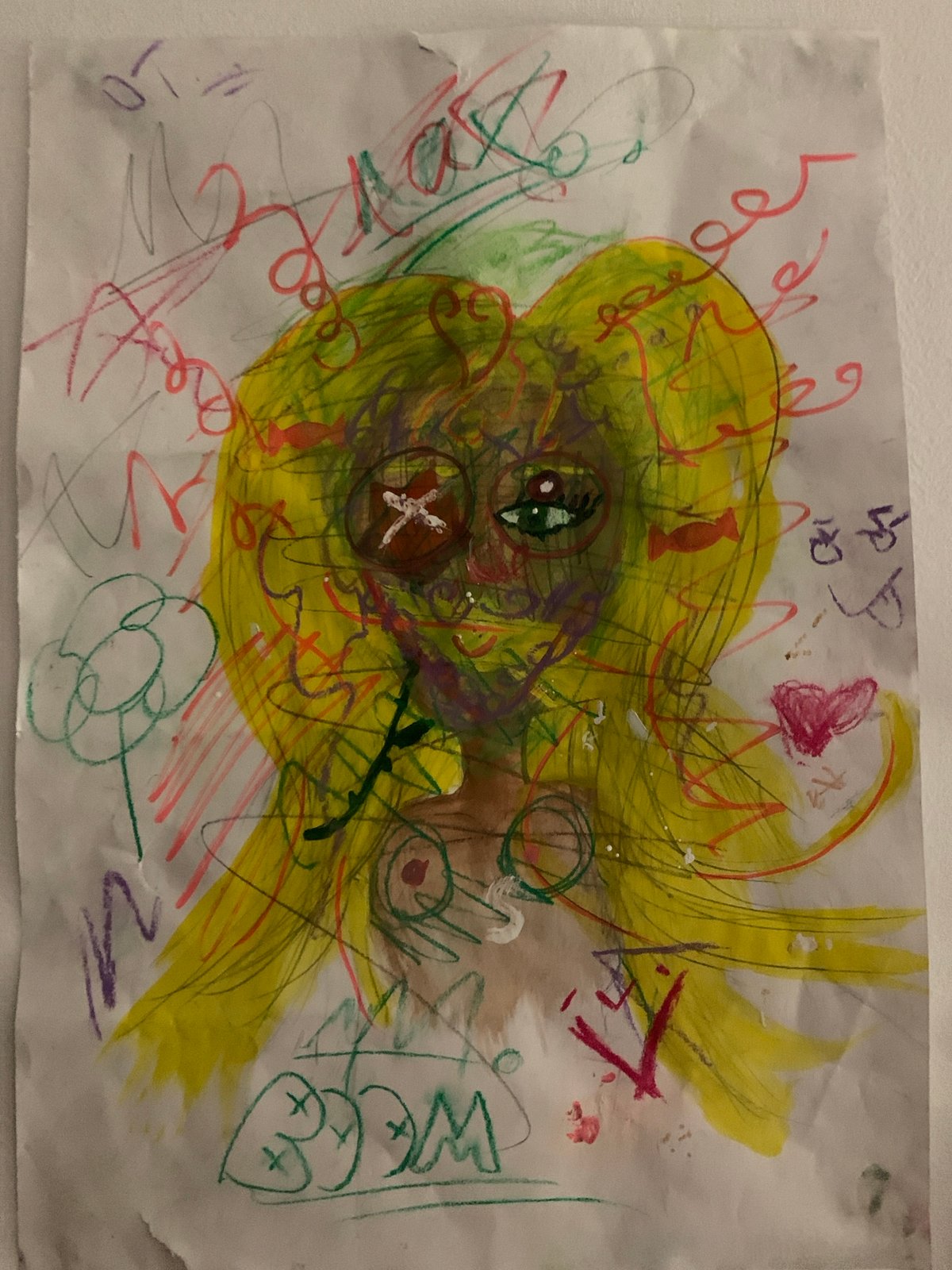 Children's drawings documented in Belgrade suburb Sunday evening