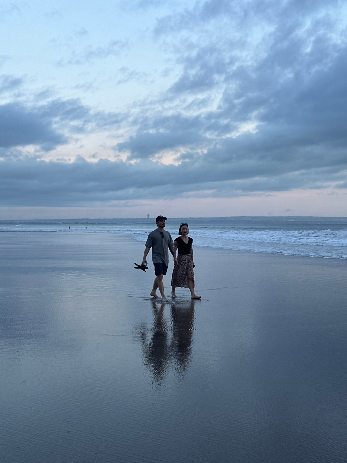 Morning beach life captured in North Kuta, Indonesia