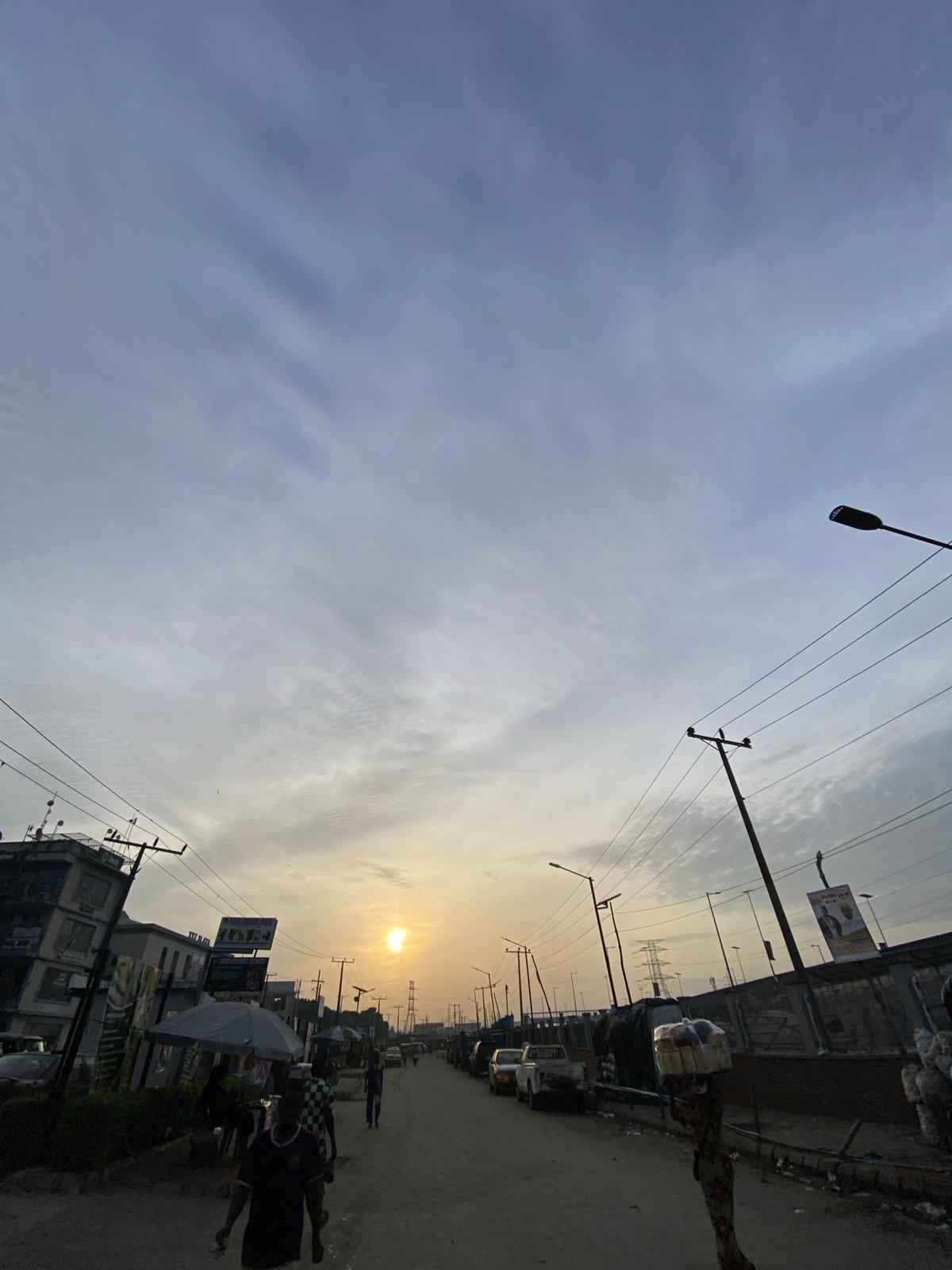 Morning street market scene documented in Ado, Nigeria