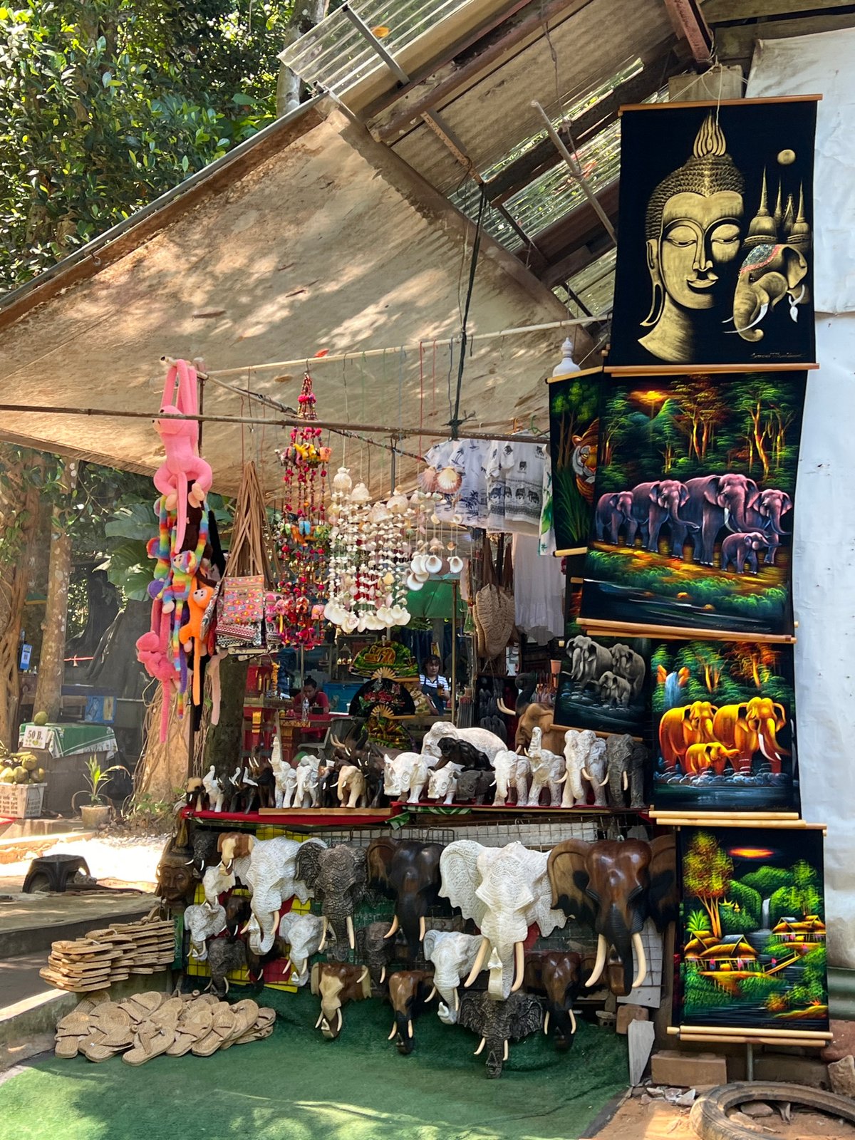 Rock jumping and market browsing at a Ko Samui waterfall