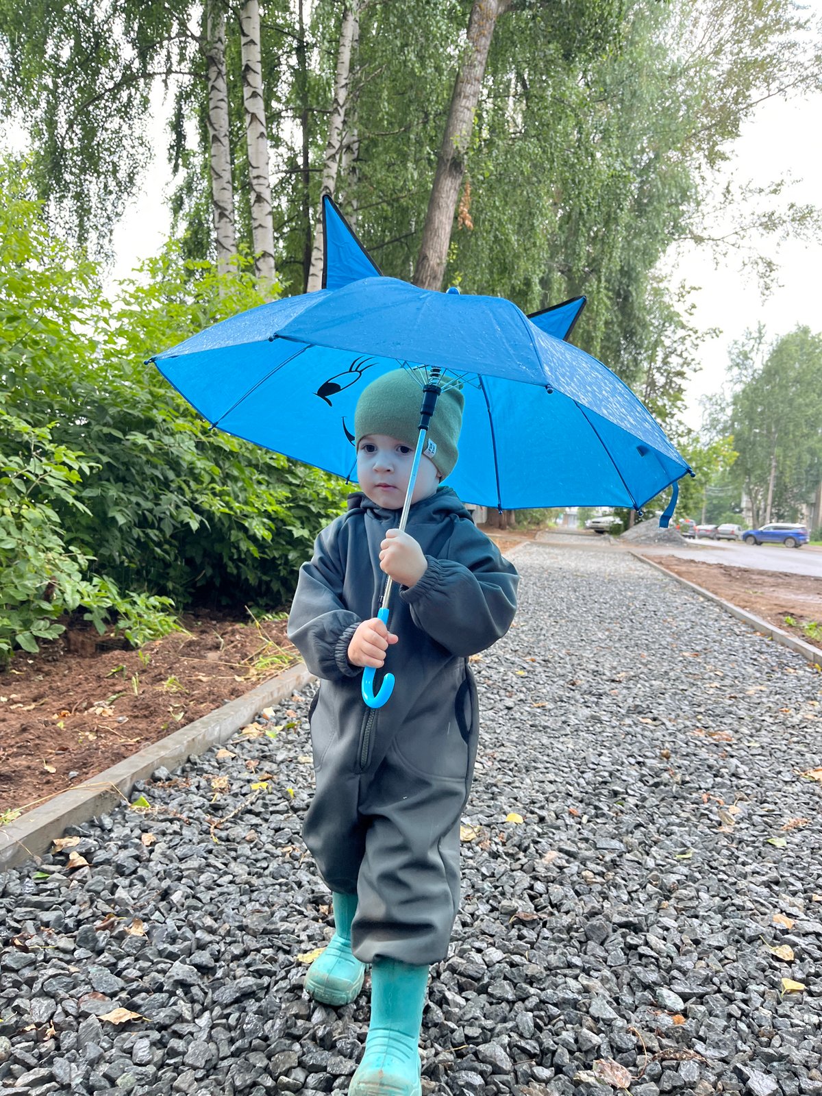 Rainy-day scenes and everyday life in Chaikovsky, Russia