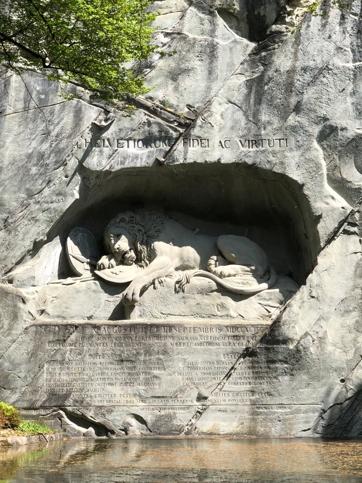 Lion Monument documented in Lucerne, Switzerland