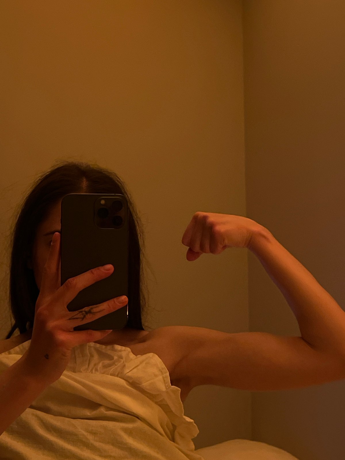 Person documents private moment with selfies in Ternopil bedroom