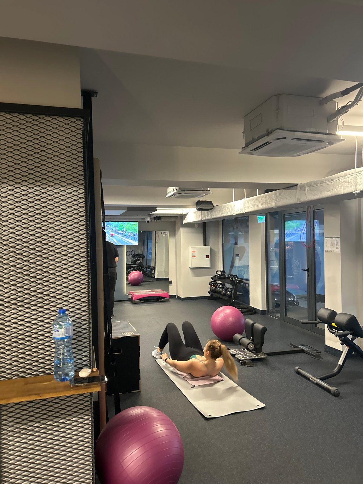 Routine workout activities observed at Varna gym Saturday afternoon