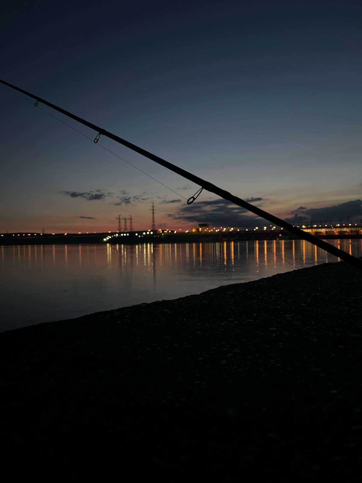 Evening fishing session documented along Kama River in Chaikovsky