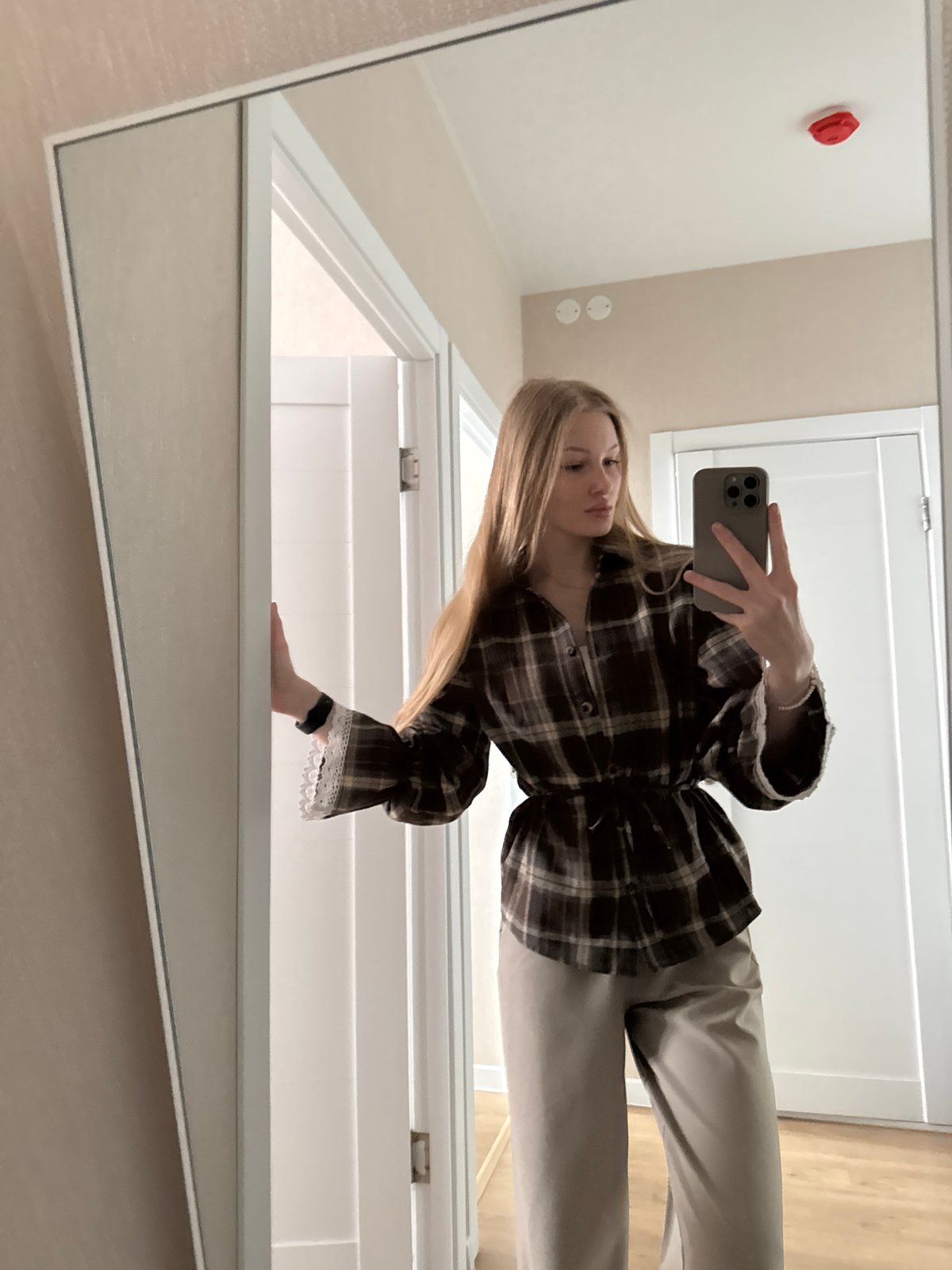 Woman documents daily moments through selfies in Perm, Russia