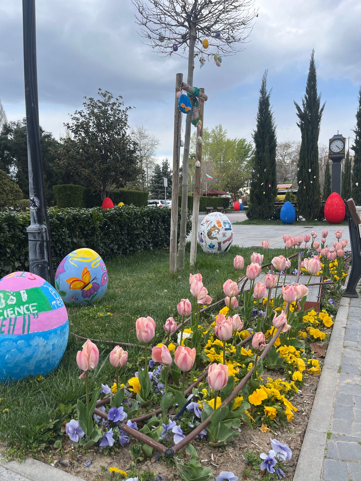 Easter egg art display spotted in Asenovgrad park