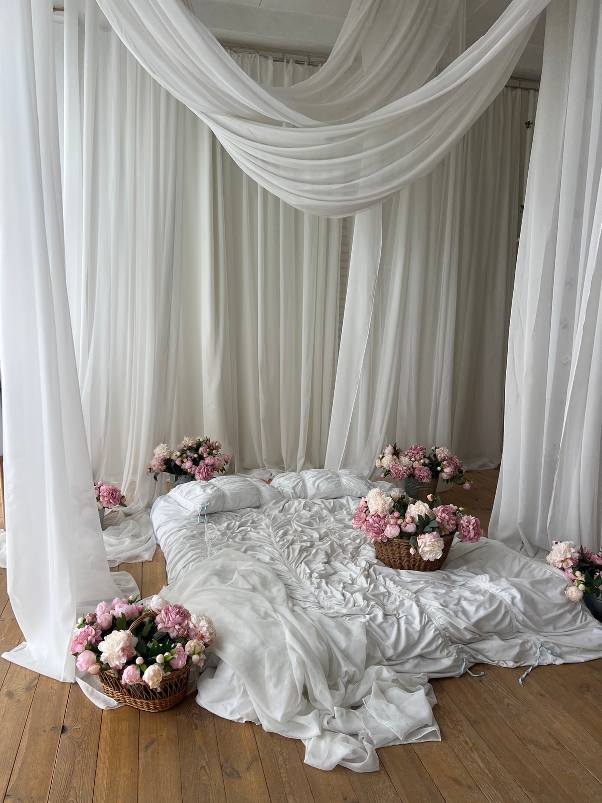 Staged retail scenes documented across Kyiv studio spaces