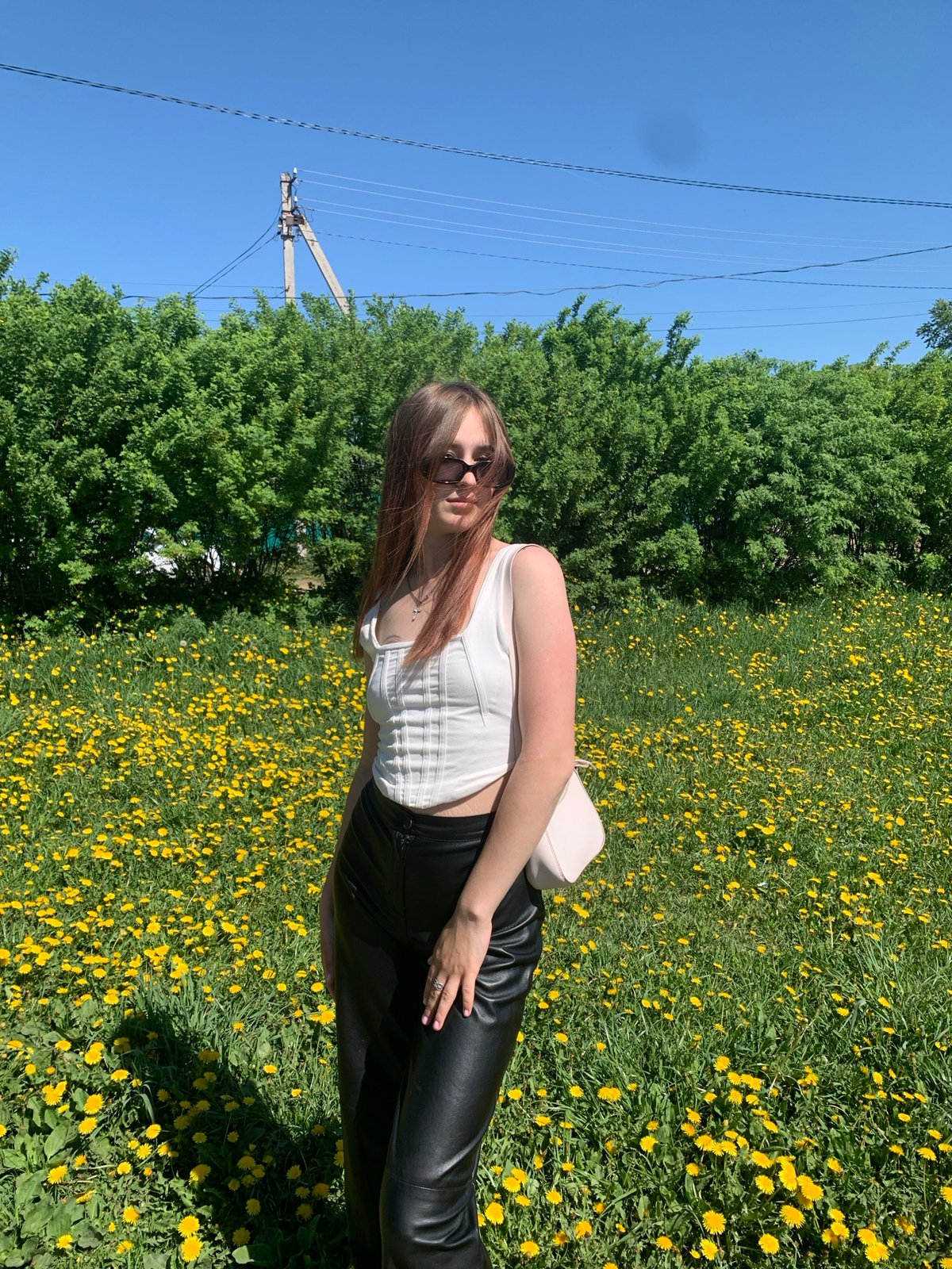 Woman's morning moments captured in dandelion fields, Фоки Russia